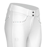 Halter Ego Crystal Evolution Mid - Waist White with White Seat Competition Breeches - Halter Ego® - Equiluxe Tack