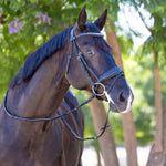 Halter Ego Doc Marten Black Leather Snaffle Bridle with Removable Flash - Halter Ego® - Equiluxe Tack