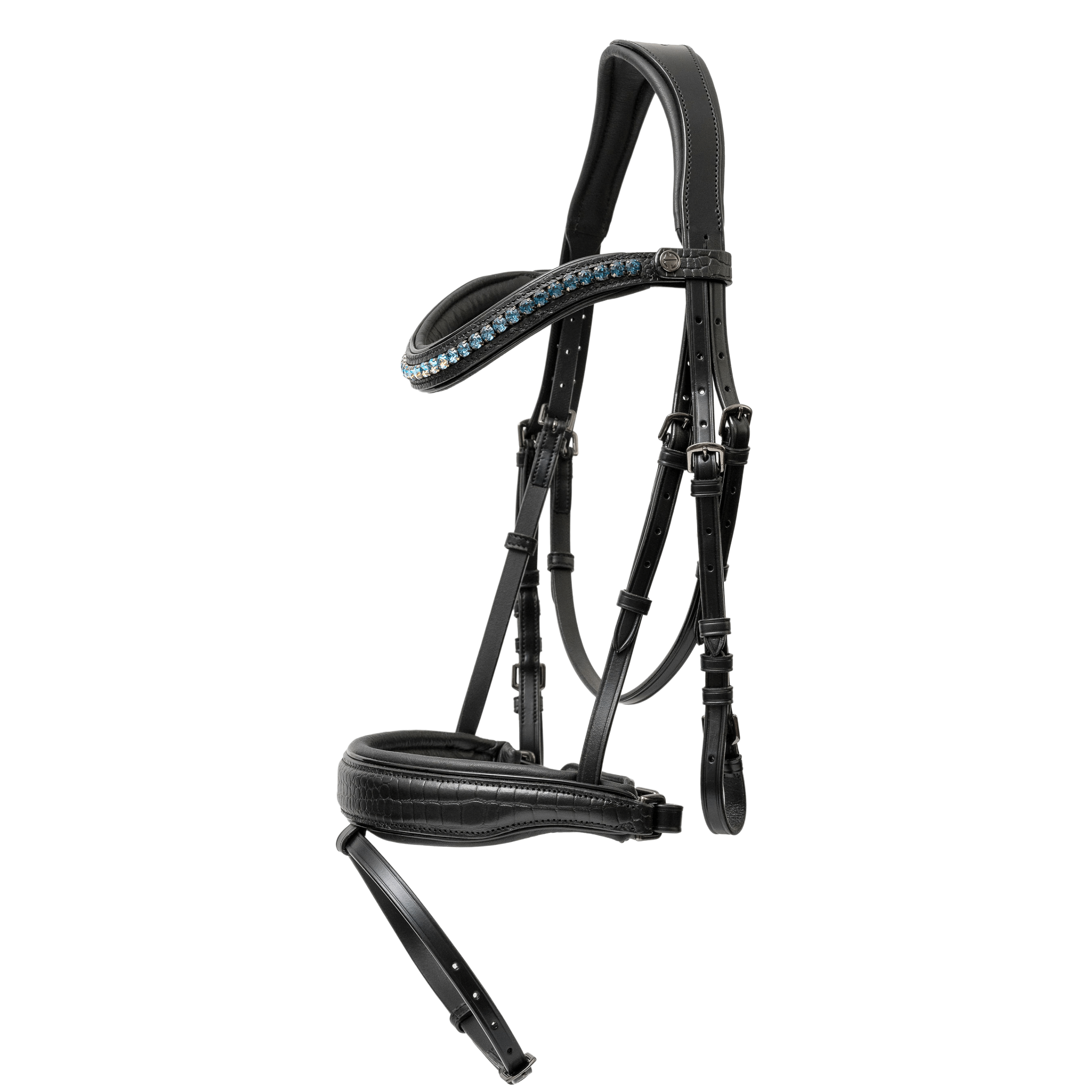 Halter Ego Doc Marten Black Leather Snaffle Bridle with Removable Flash - Halter Ego® - Equiluxe Tack