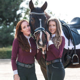 Halter Ego Elyse - Burgundy Long Sleeve Women's Riding Shirt - Halter Ego® - Equiluxe Tack