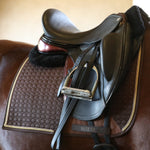 Halter Ego European Cotton Dressage Saddle Pad - Chocolate - Halter Ego® - Equiluxe Tack