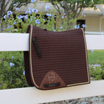 Halter Ego European Cotton Dressage Saddle Pad - Chocolate - Halter Ego® - Equiluxe Tack