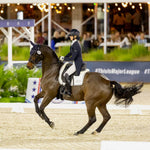 Halter Ego European Cotton Dressage Saddle Pad - White & Black Twist Trim - Halter Ego® - Equiluxe Tack