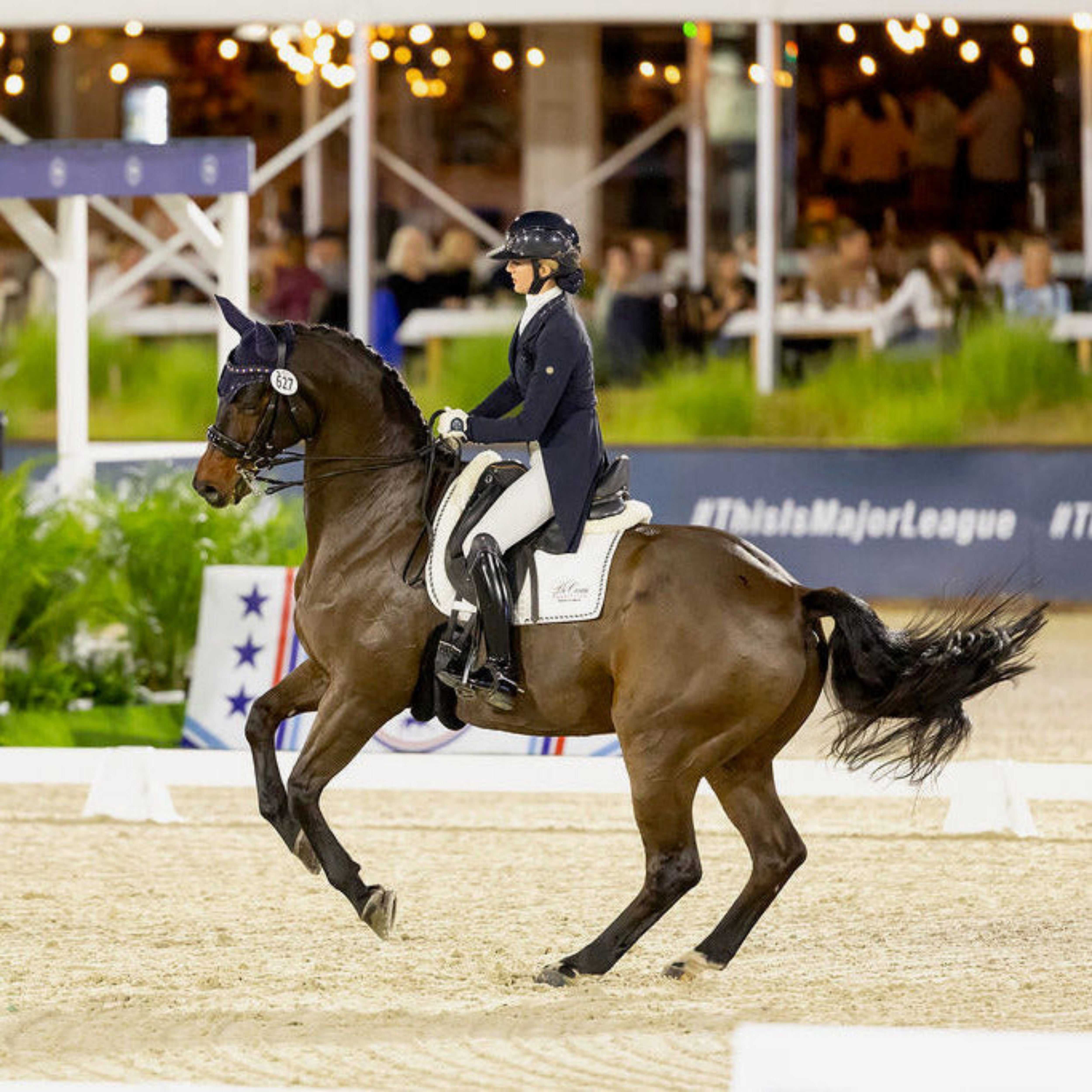 Halter Ego European Cotton Dressage Saddle Pad - White & Black Twist Trim - Halter Ego® - Equiluxe Tack