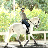 Halter Ego European Cotton Dressage Saddle Pad - White & Black Twist Trim - Halter Ego® - Equiluxe Tack