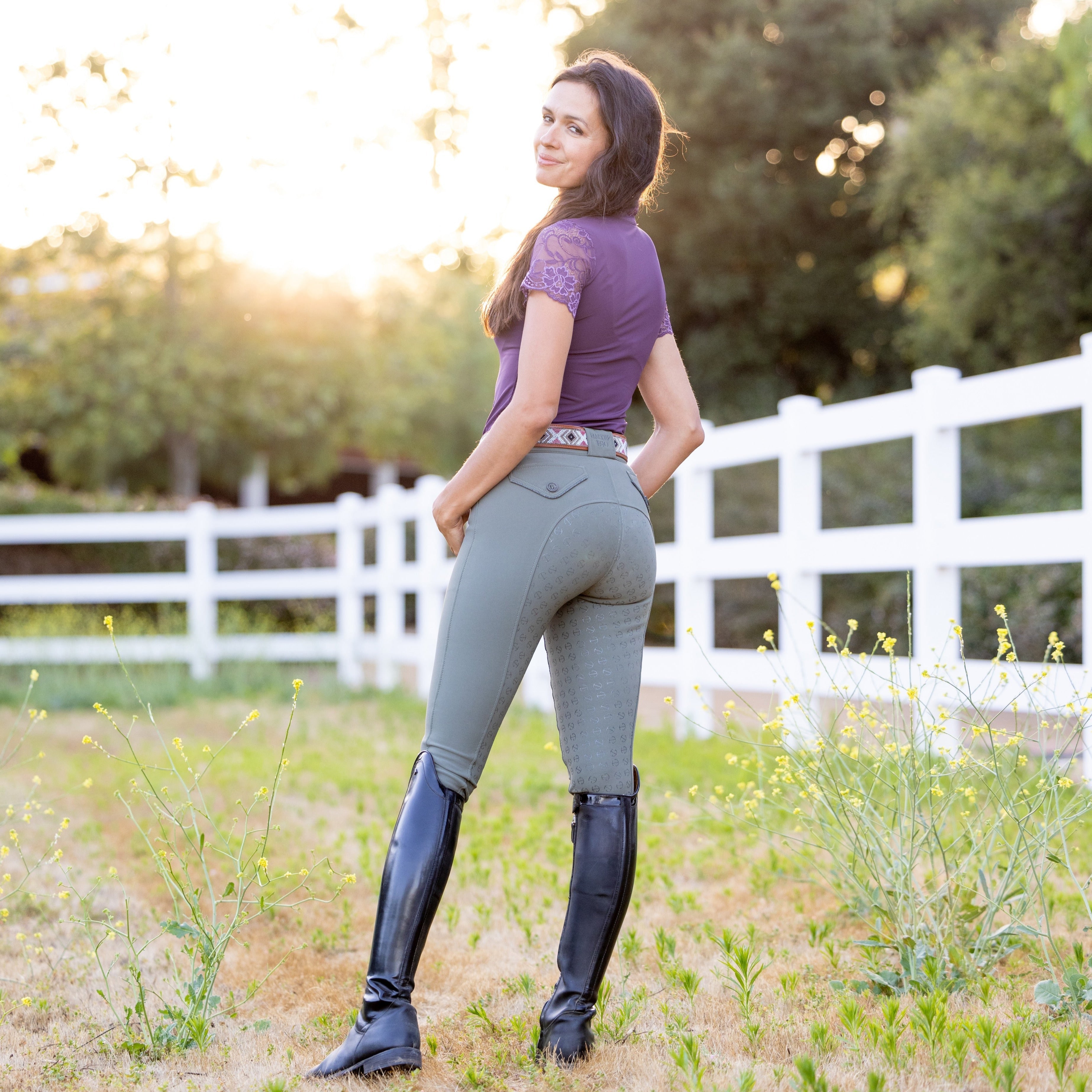 Halter Ego Evolution Full Seat Breeches - Sage Green - Halter Ego® - Equiluxe Tack