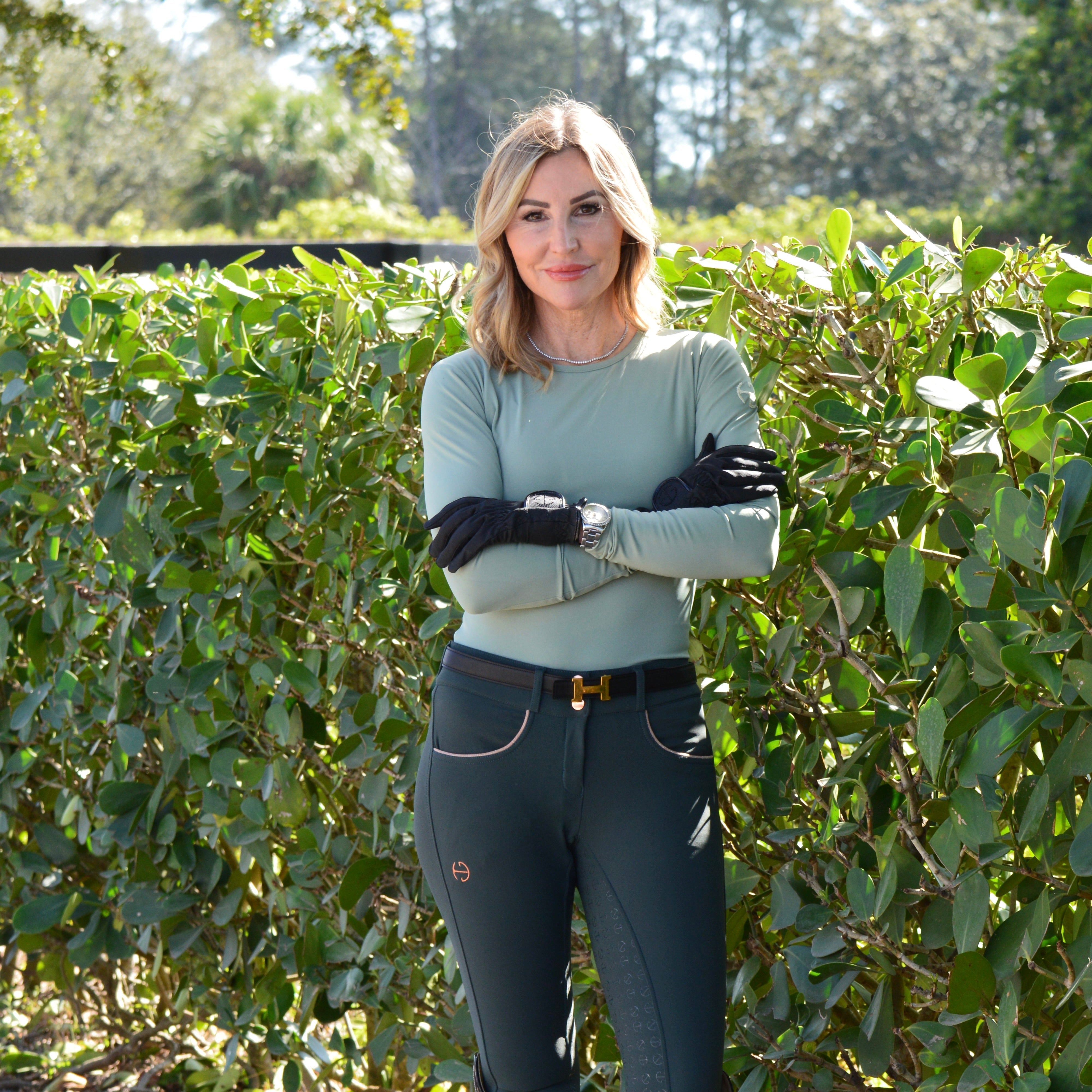 Halter Ego Evolution Full Seat Breeches - Spruce & Rose Gold - Halter Ego® - Equiluxe Tack