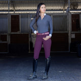 Halter Ego Evolution Knee Patch Breeches - Merlot - Halter Ego® - Equiluxe Tack