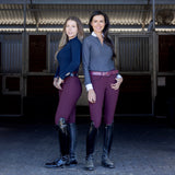 Halter Ego Evolution Knee Patch Breeches - Merlot - Halter Ego® - Equiluxe Tack