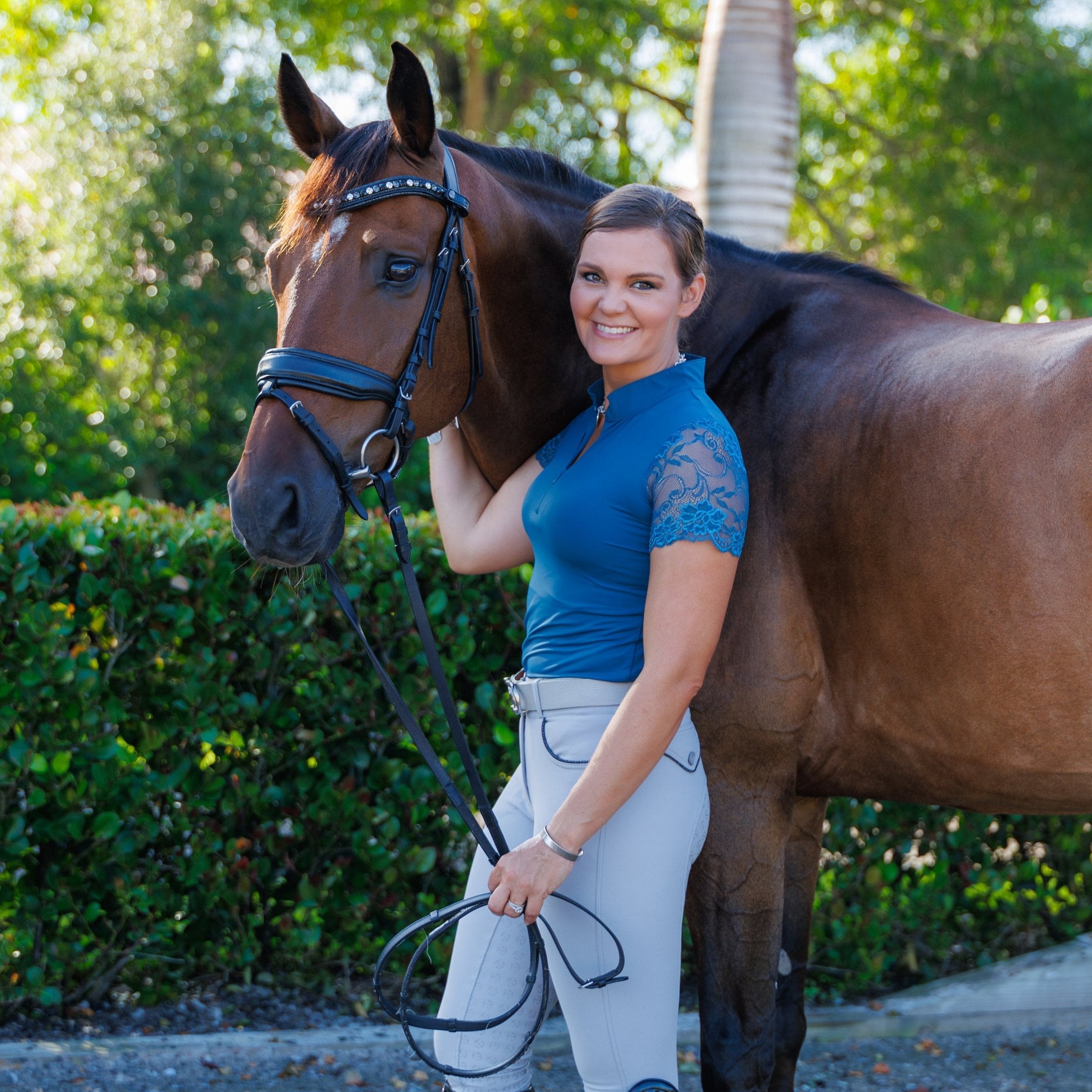 Halter Ego Evolution Mid Waist Full Seat Breeches - Light Alloy Gray - Halter Ego® - Equiluxe Tack