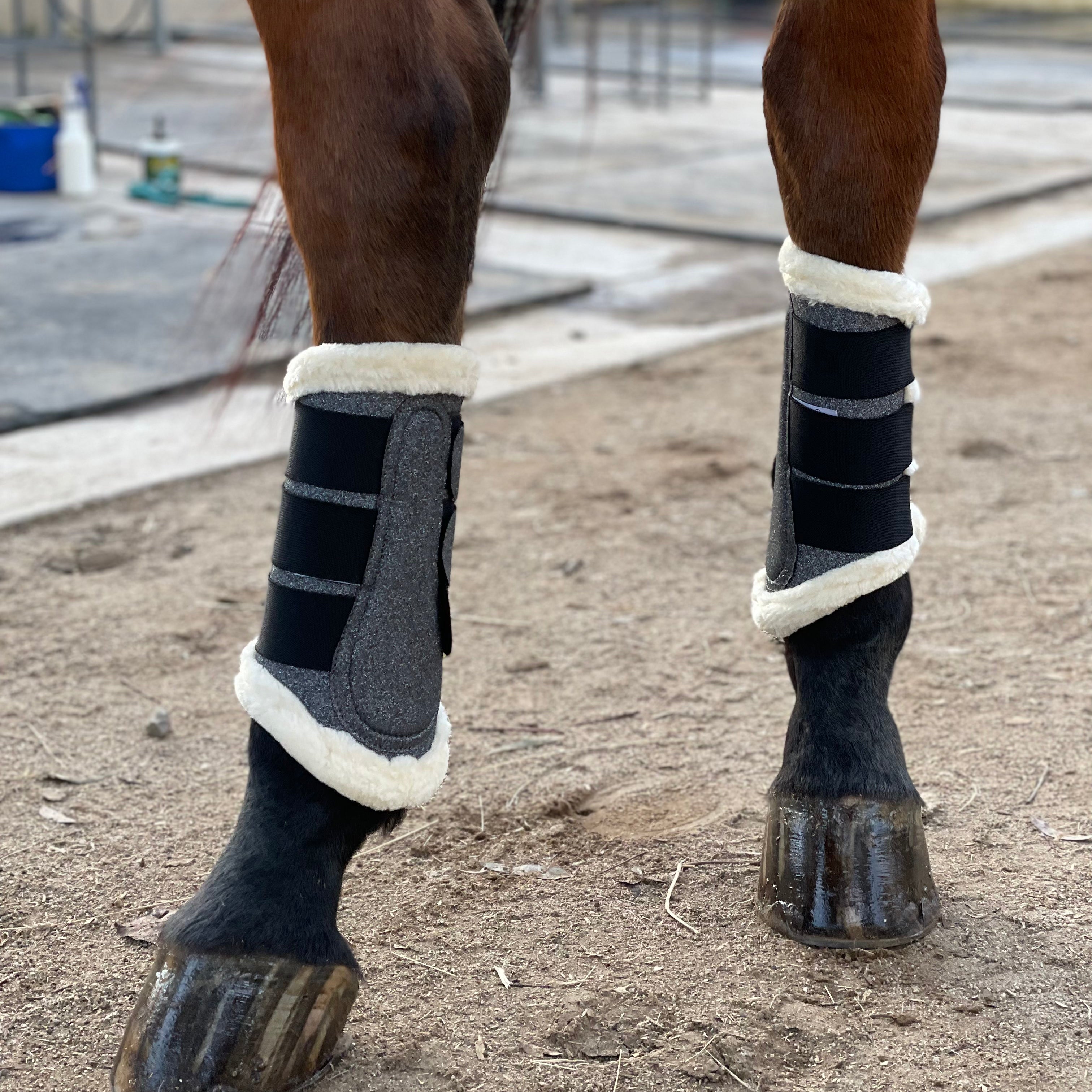 Halter Ego® Gunmetal Glitter Brushing Boots - Halter Ego® - Equiluxe Tack