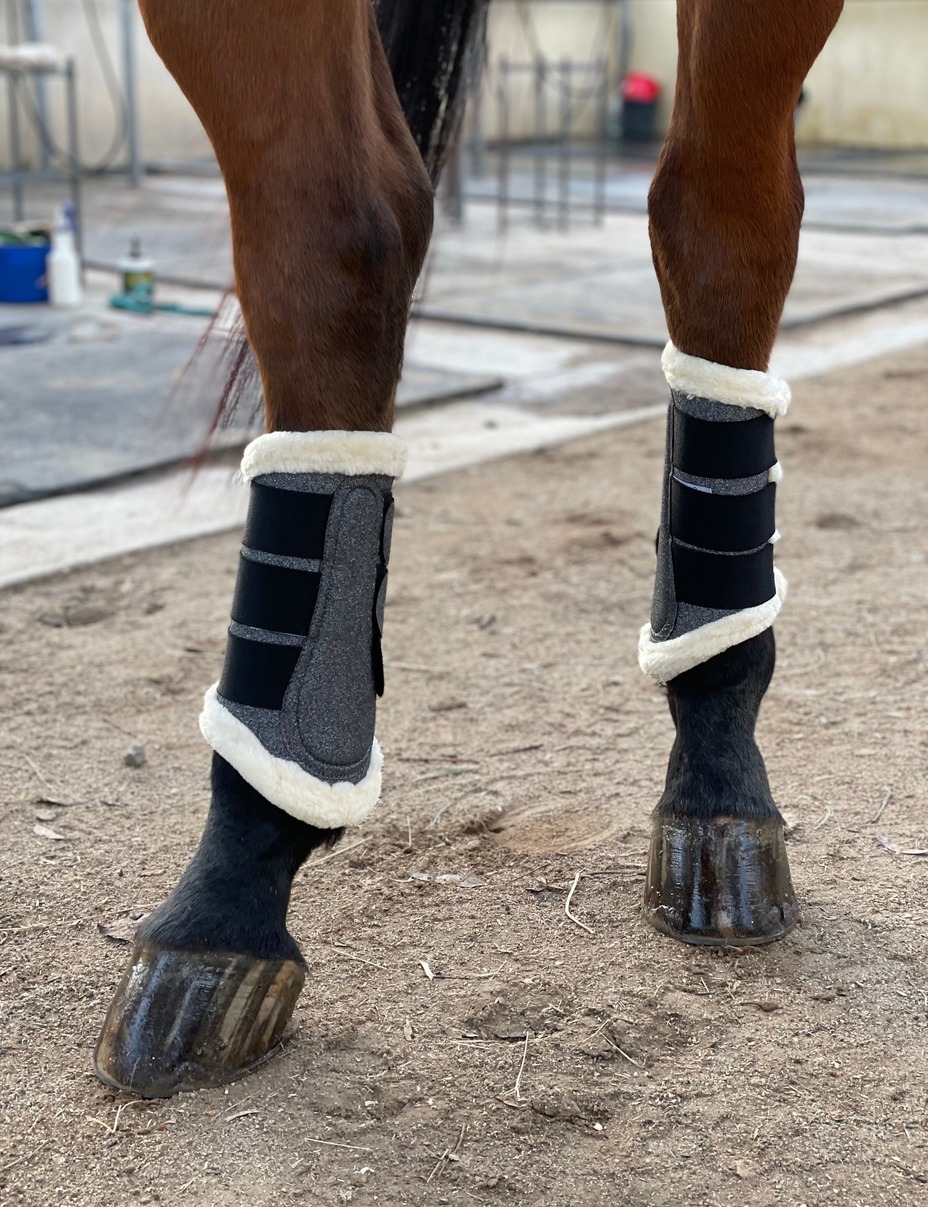 Halter Ego® Gunmetal Glitter Brushing Boots - Halter Ego® - Equiluxe Tack
