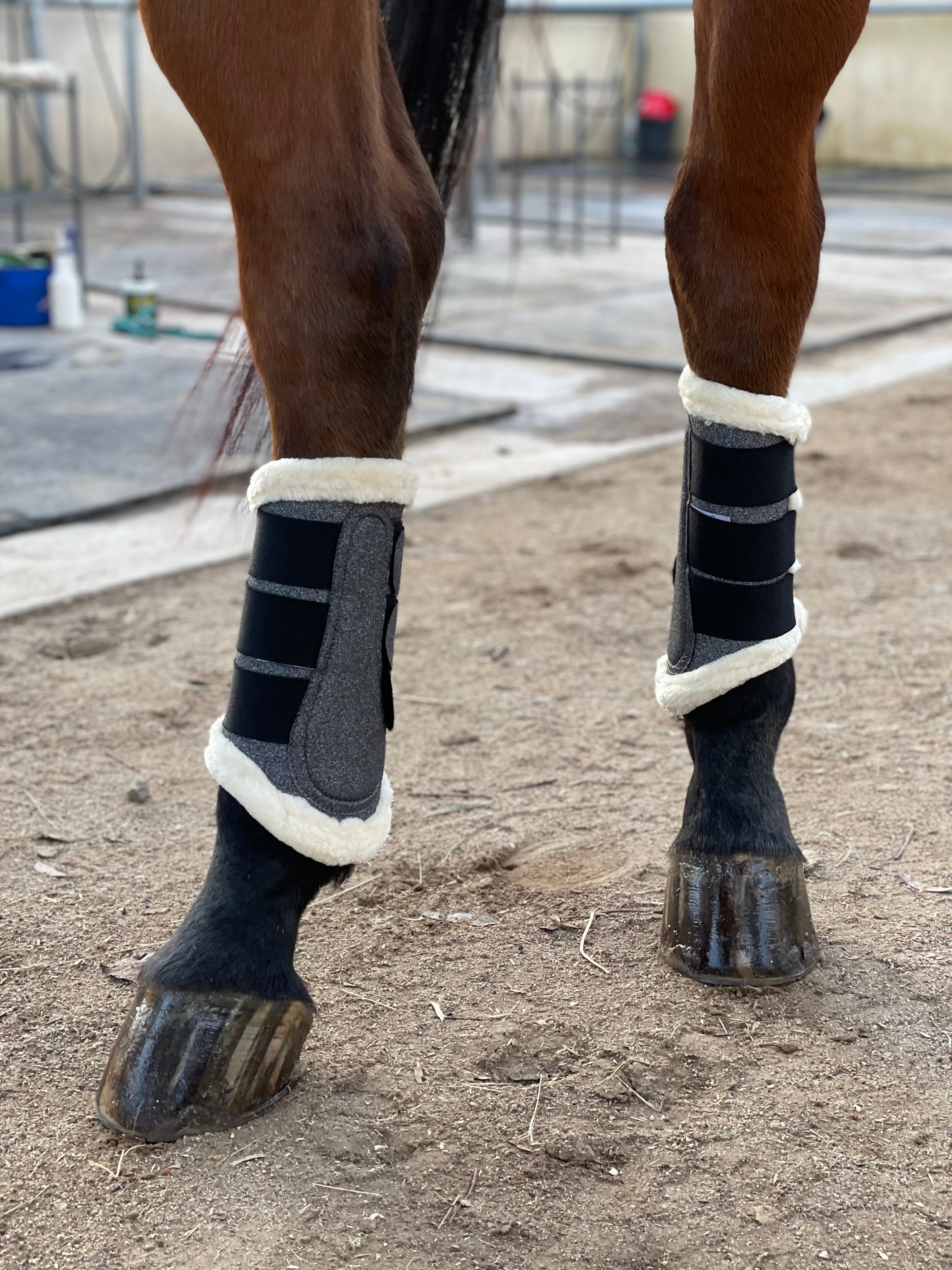 Halter Ego® Gunmetal Glitter Brushing Boots - Halter Ego® - Equiluxe Tack