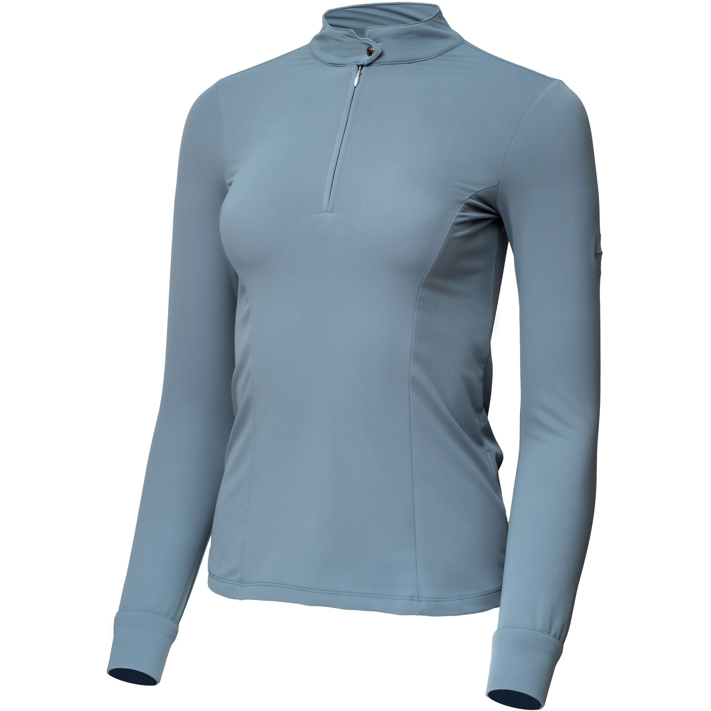 Halter Ego Julia Long Sleeve Riding Shirt - Light Blue - Halter Ego® - Equiluxe Tack