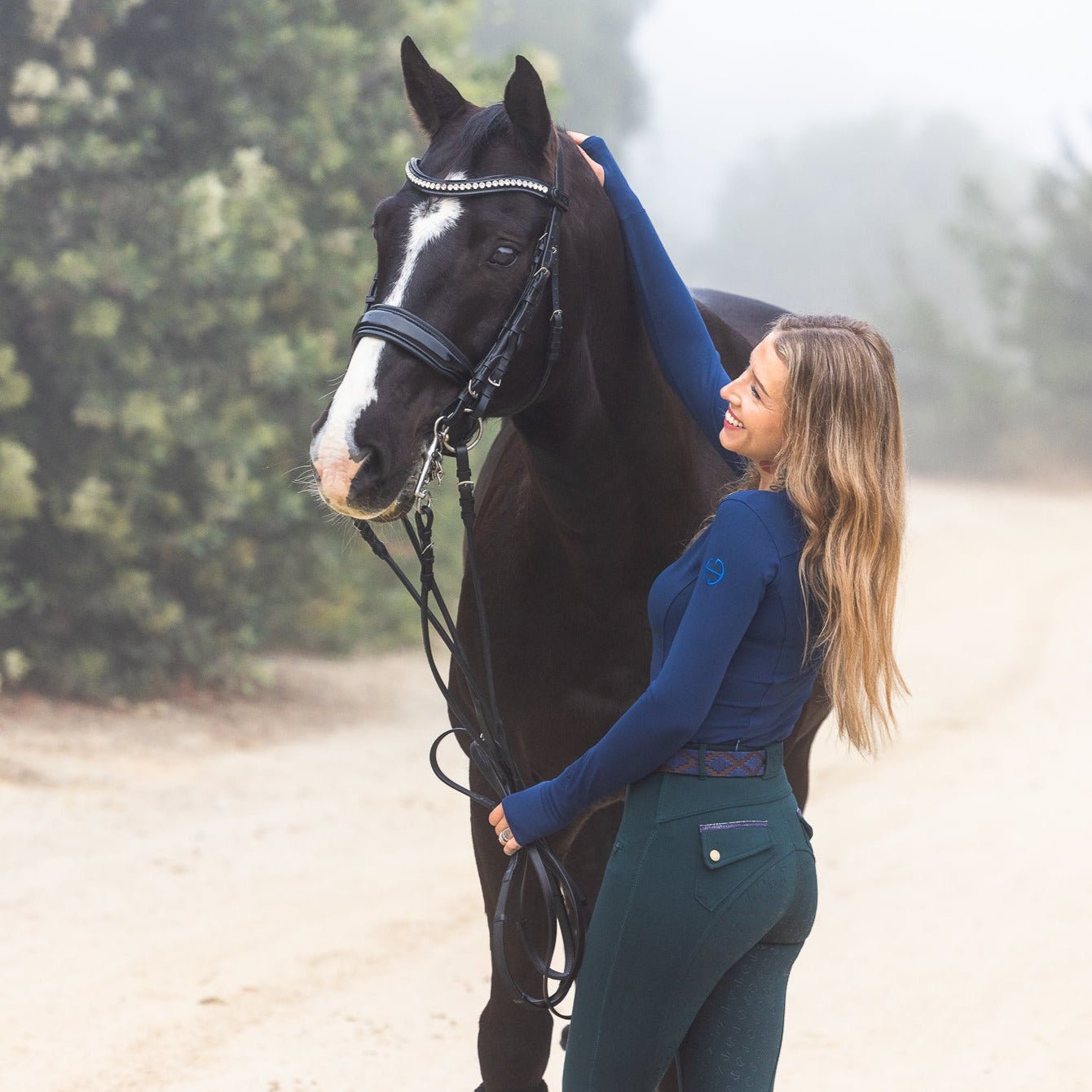 Halter Ego Kimberly Full Seat Breeches - Emerald Green - Halter Ego® - Equiluxe Tack