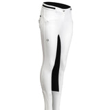 Halter Ego Kimberly Full Seat Breeches - White with Black Seat - Halter Ego® - Equiluxe Tack