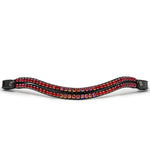 Halter Ego Limelight Two Row Wave Browband - Scarlet Flame - Halter Ego® - Equiluxe Tack