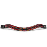 Halter Ego Limelight Two Row Wave Browband - Scarlet Flame - Halter Ego® - Equiluxe Tack