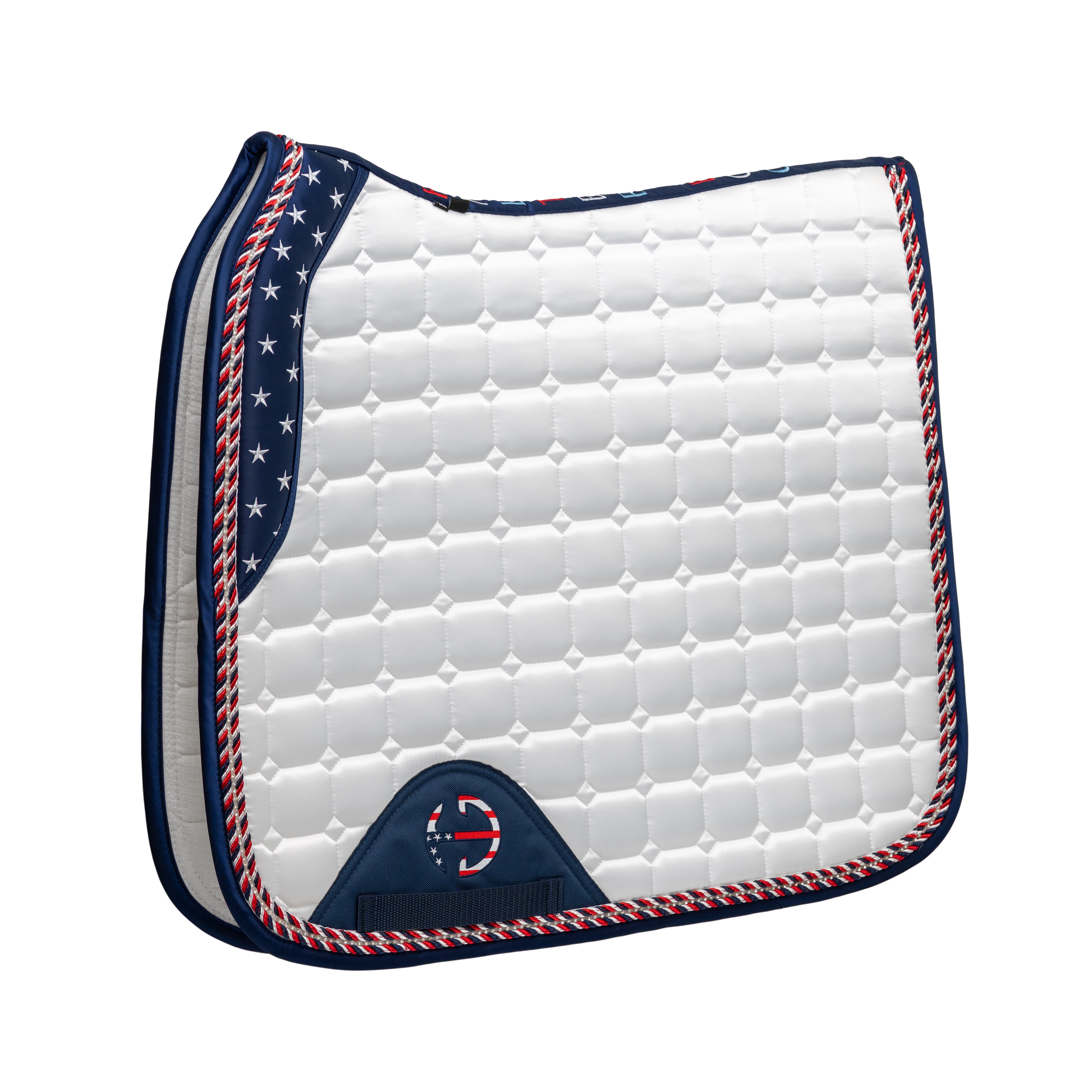 Halter Ego Limited Edition TEAM USA Satin Classic Dressage Saddle Pad (Cob) - Halter Ego® - Equiluxe Tack