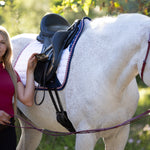 Halter Ego Limited Edition TEAM USA Satin Classic Dressage Saddle Pad (Full) - Halter Ego® - Equiluxe Tack