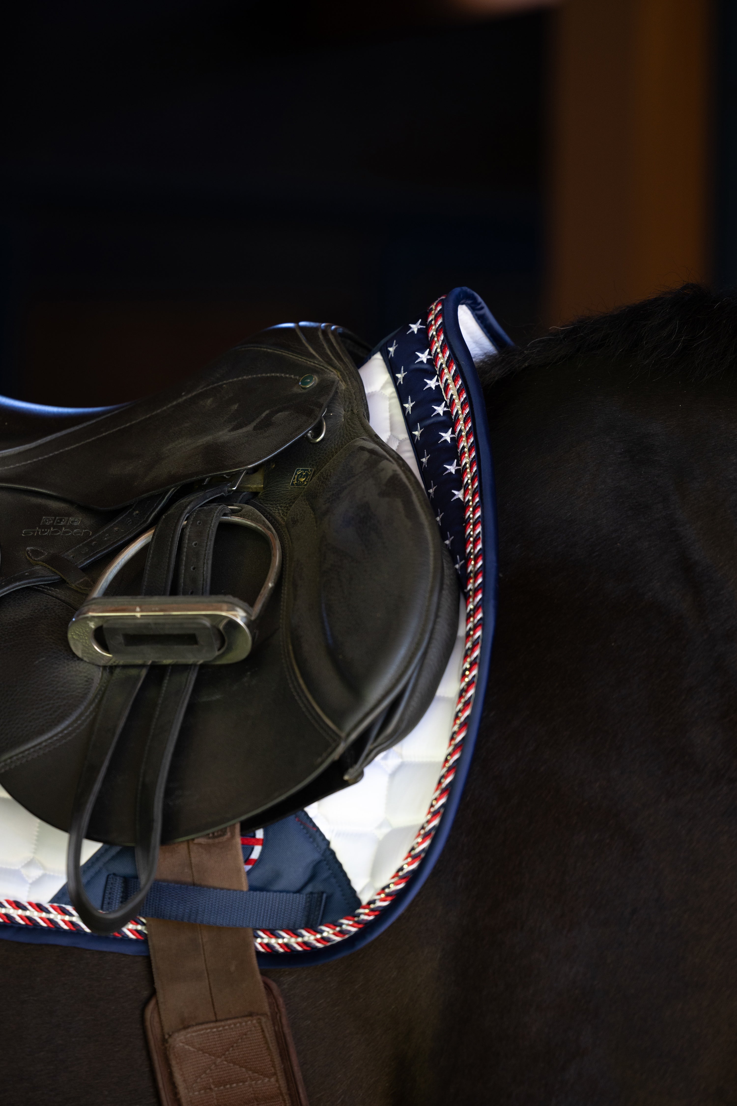Halter Ego Limited Edition TEAM USA Satin Classic Jump Saddle Pad - Halter Ego® - Equiluxe Tack