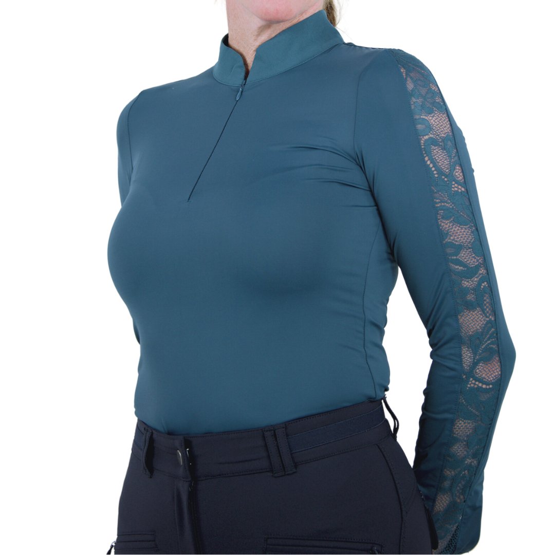 Halter Ego Maia - Long Sleeve Lace Competition Shirt - Halter Ego® - Equiluxe Tack