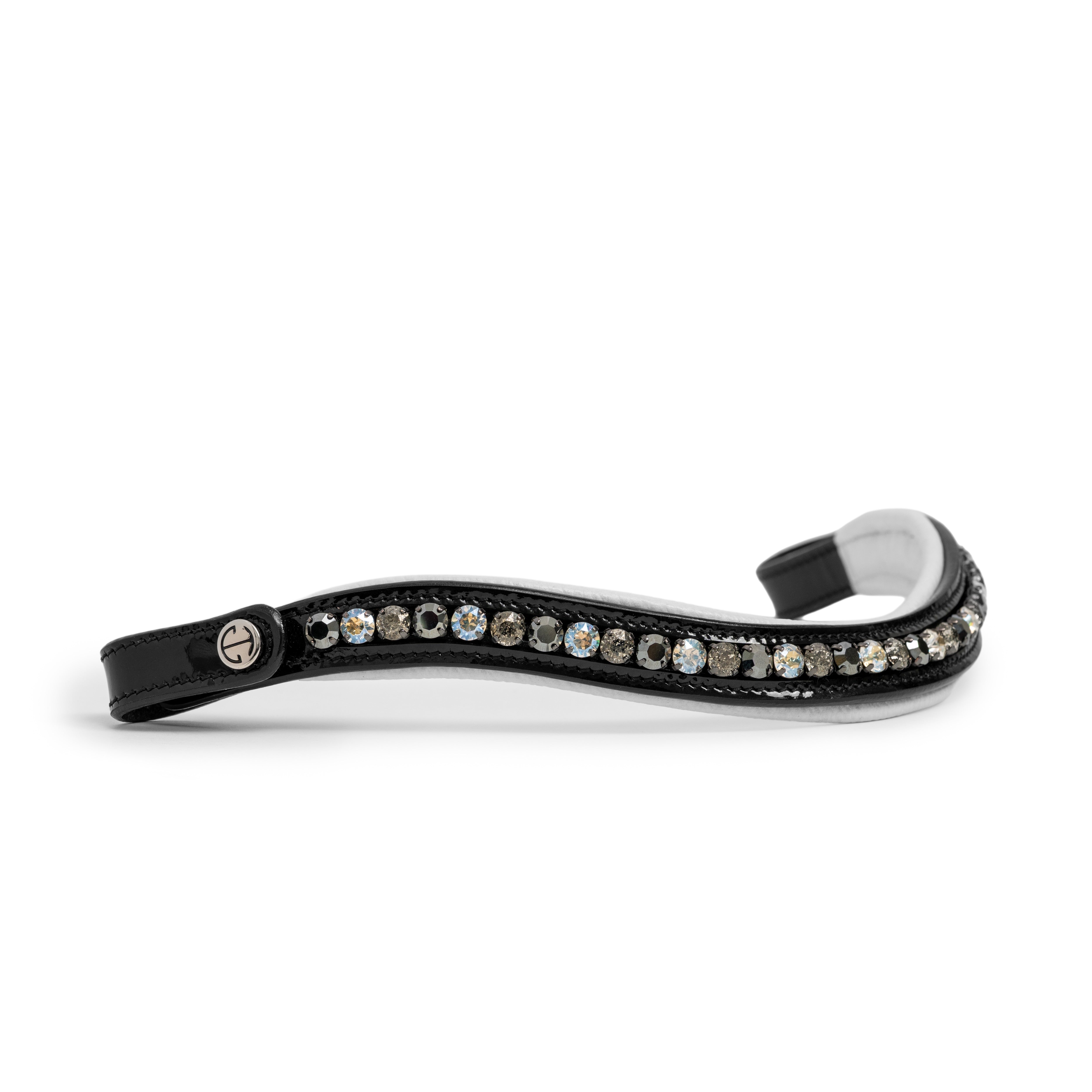 Halter Ego Mont Blanc Black Patent Double Bridle With White Padding - Equiluxe Tack
