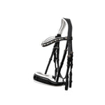 Halter Ego Mont Blanc Black Patent Double Bridle With White Padding - Equiluxe Tack