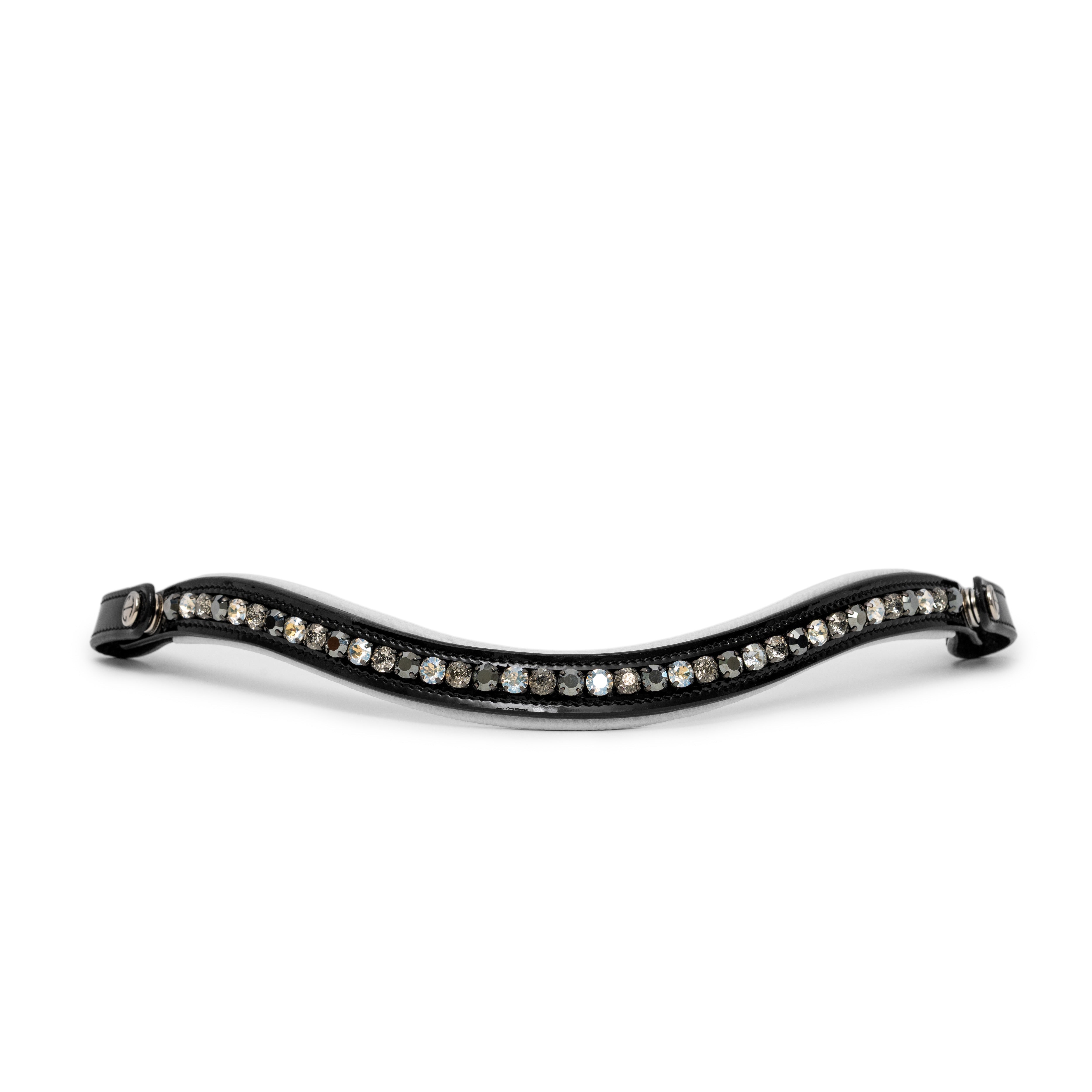 Halter Ego Mont Blanc Black Patent Double Bridle With White Padding - Equiluxe Tack