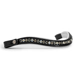Halter Ego Mont Blanc Black Patent Leather Snaffle Bridle With White Padding & Removable Flash - Equiluxe Tack