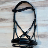 Halter Ego Natalia Black Patent Snaffle Bridle - Black Shimmer - Halter Ego® - Equiluxe Tack