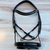 Halter Ego Natalia Black Patent Snaffle Bridle - Gunmetal Shimmer - Halter Ego® - Equiluxe Tack