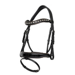 Halter Ego Ocala Black Patent Leather Snaffle Bridle With Removable Flash - Equiluxe Tack