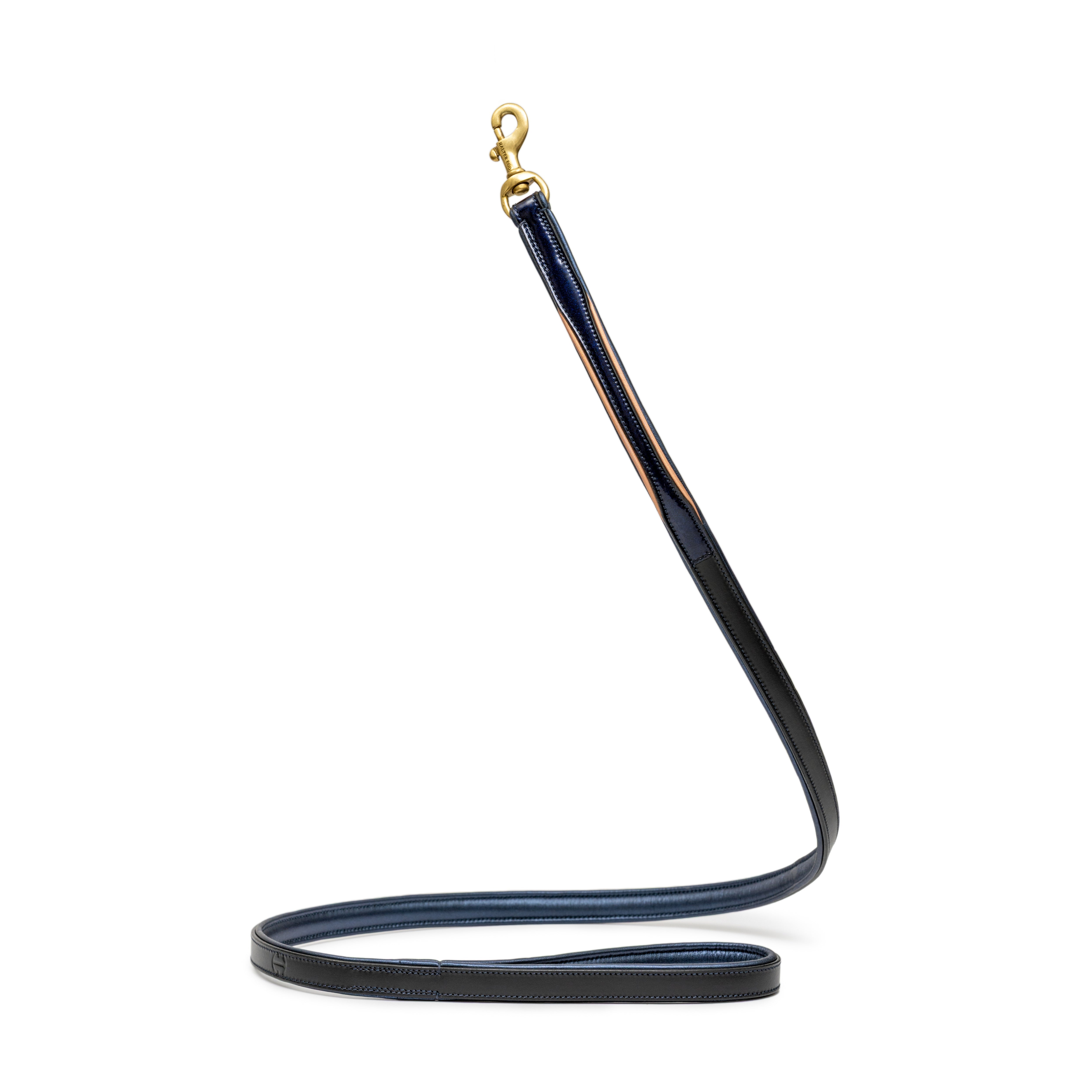 Halter Ego Revolution Blue Patent Leather Dog Leash - Equiluxe Tack
