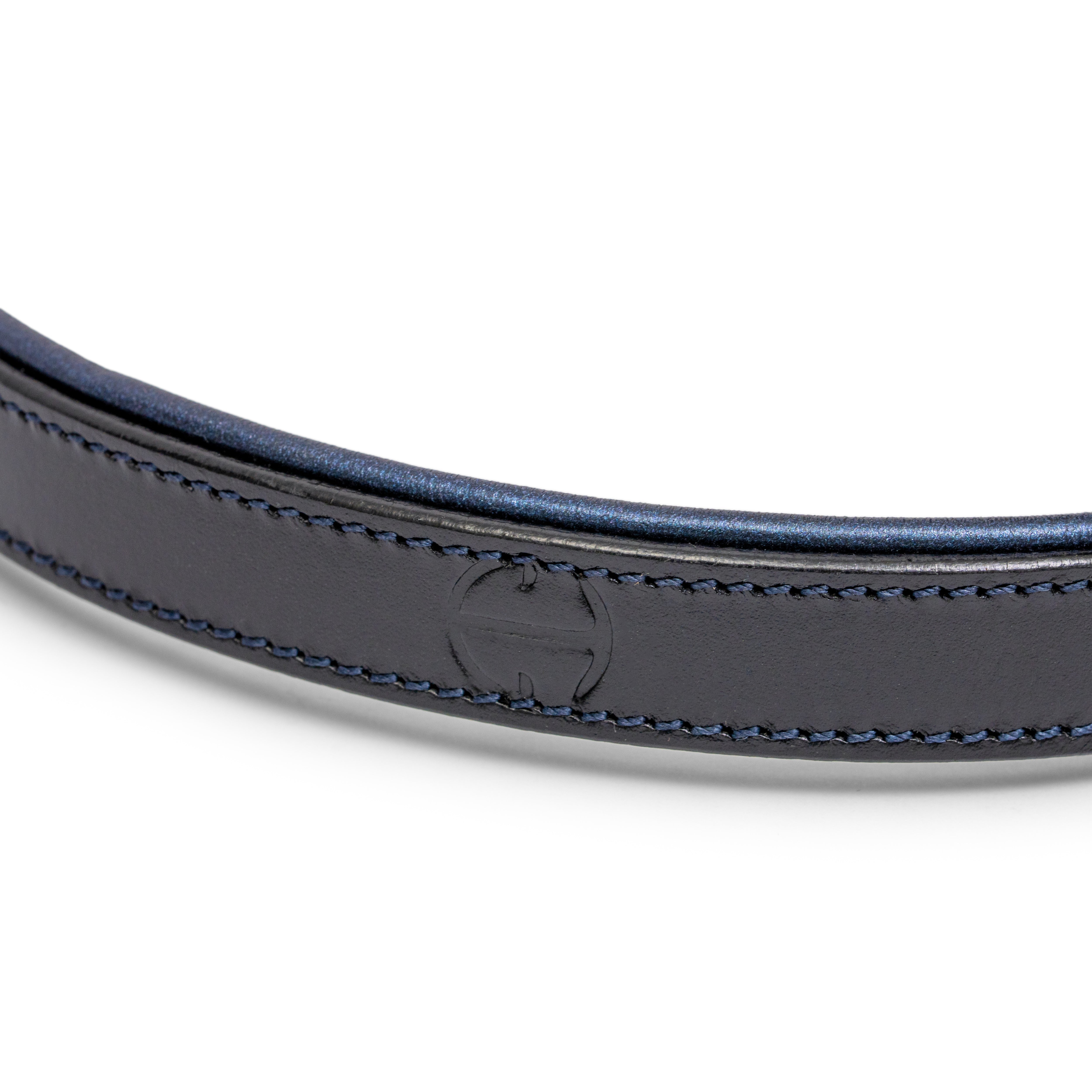 Halter Ego Revolution Blue Patent Leather Dog Leash - Equiluxe Tack