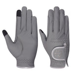 Halter Ego® Riding Gloves - Gray & Silver Shade Crystal Crystal Logo - Halter Ego® - Equiluxe Tack