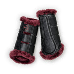 Halter Ego Romance Collection Brushing Boots - Black & Crimson Rose - Halter Ego® - Equiluxe Tack