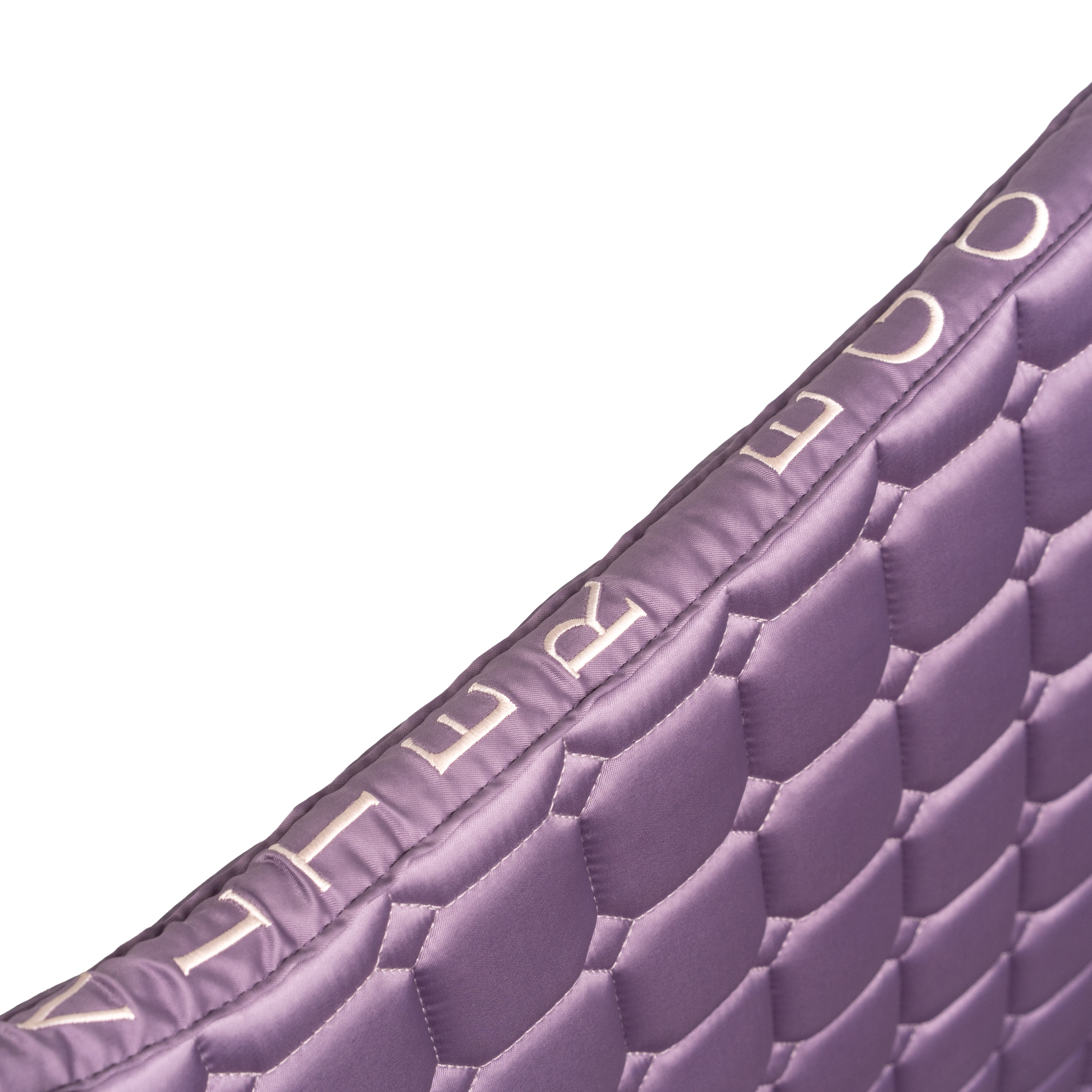 Halter Ego Romance Collection Satin Classic Dressage Saddle Pad (Full) - Orchid Mist - Equiluxe Tack