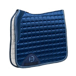 Halter Ego Romance Collection Satin Classic Dressage Saddle Pad (Full) - Prussian Blue - Halter Ego® - Equiluxe Tack