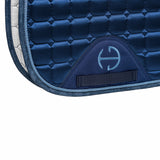 Halter Ego Romance Collection Satin Classic Dressage Saddle Pad (Full) - Prussian Blue - Halter Ego® - Equiluxe Tack