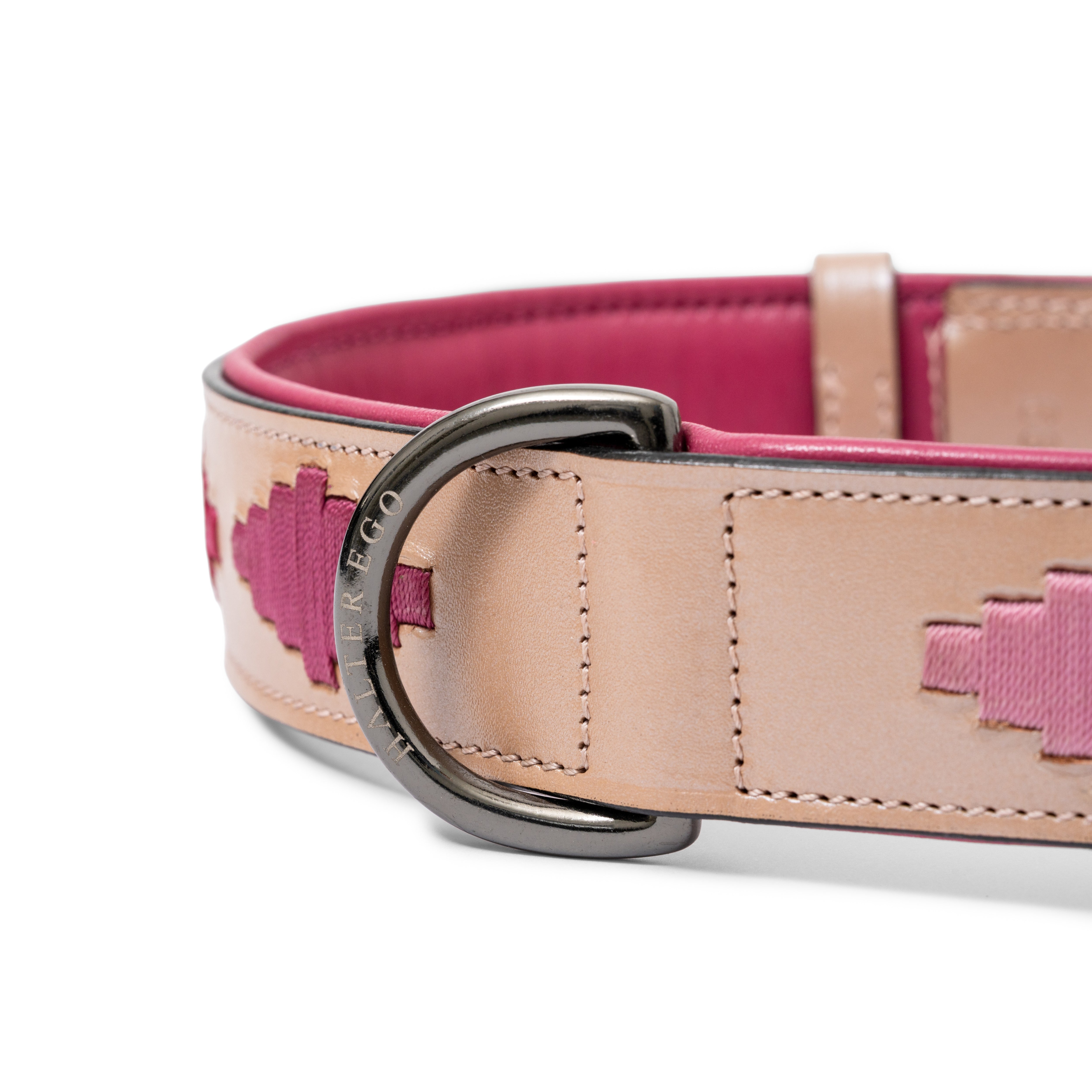 Halter Ego Rosé Lumière Leather Dog Collar - Equiluxe Tack