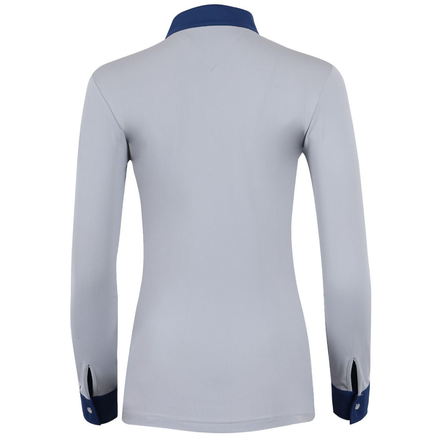 Halter Ego Roxana - French Gray & Cadet Blue Long Sleeve Riding Shirt - Halter Ego® - Equiluxe Tack