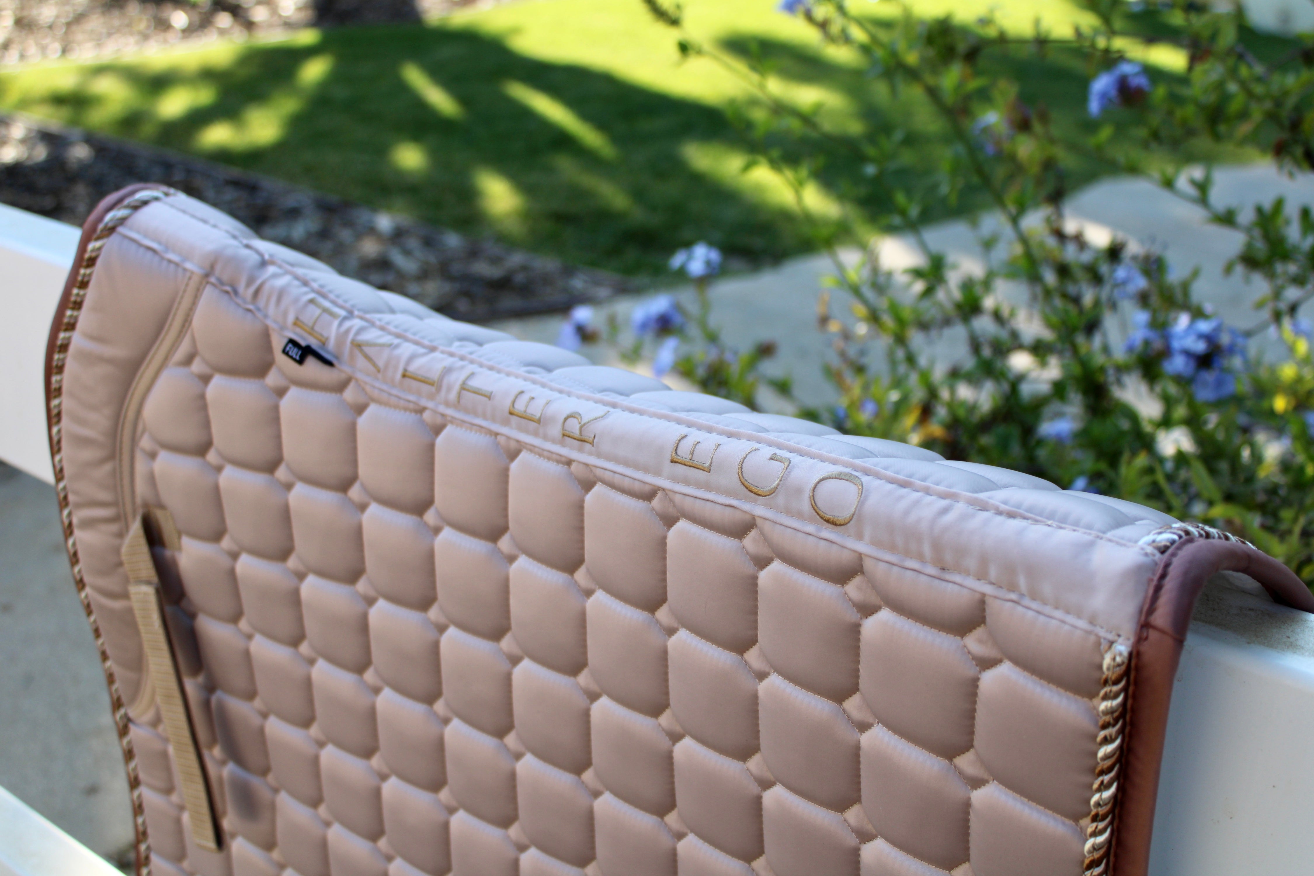 Halter Ego Satin Classic Dressage Saddle Pad - Champagne Taupe - Halter Ego® - Equiluxe Tack