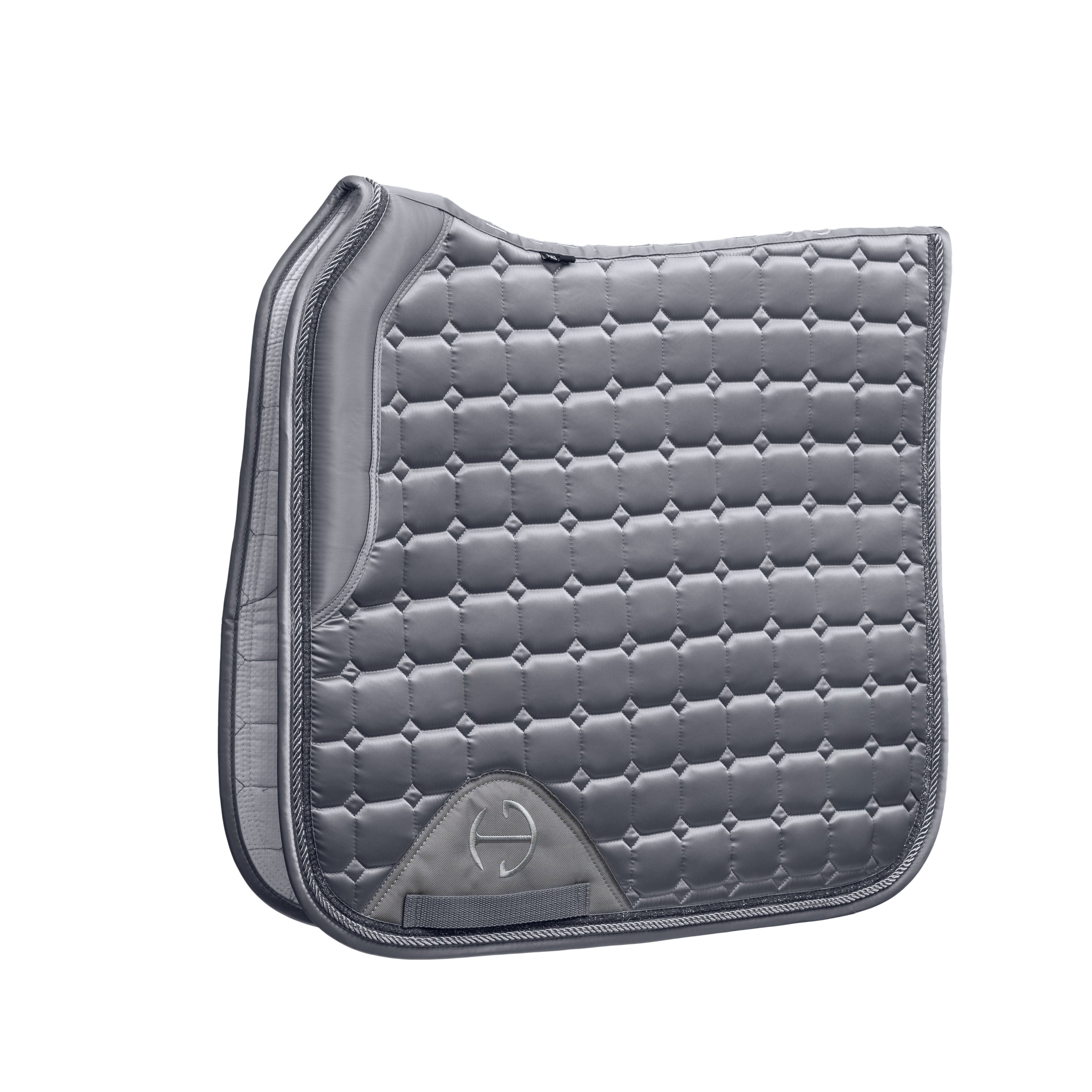 Halter Ego Satin Classic Dressage Saddle Pad (COB) - Platinum - Halter Ego® - Equiluxe Tack