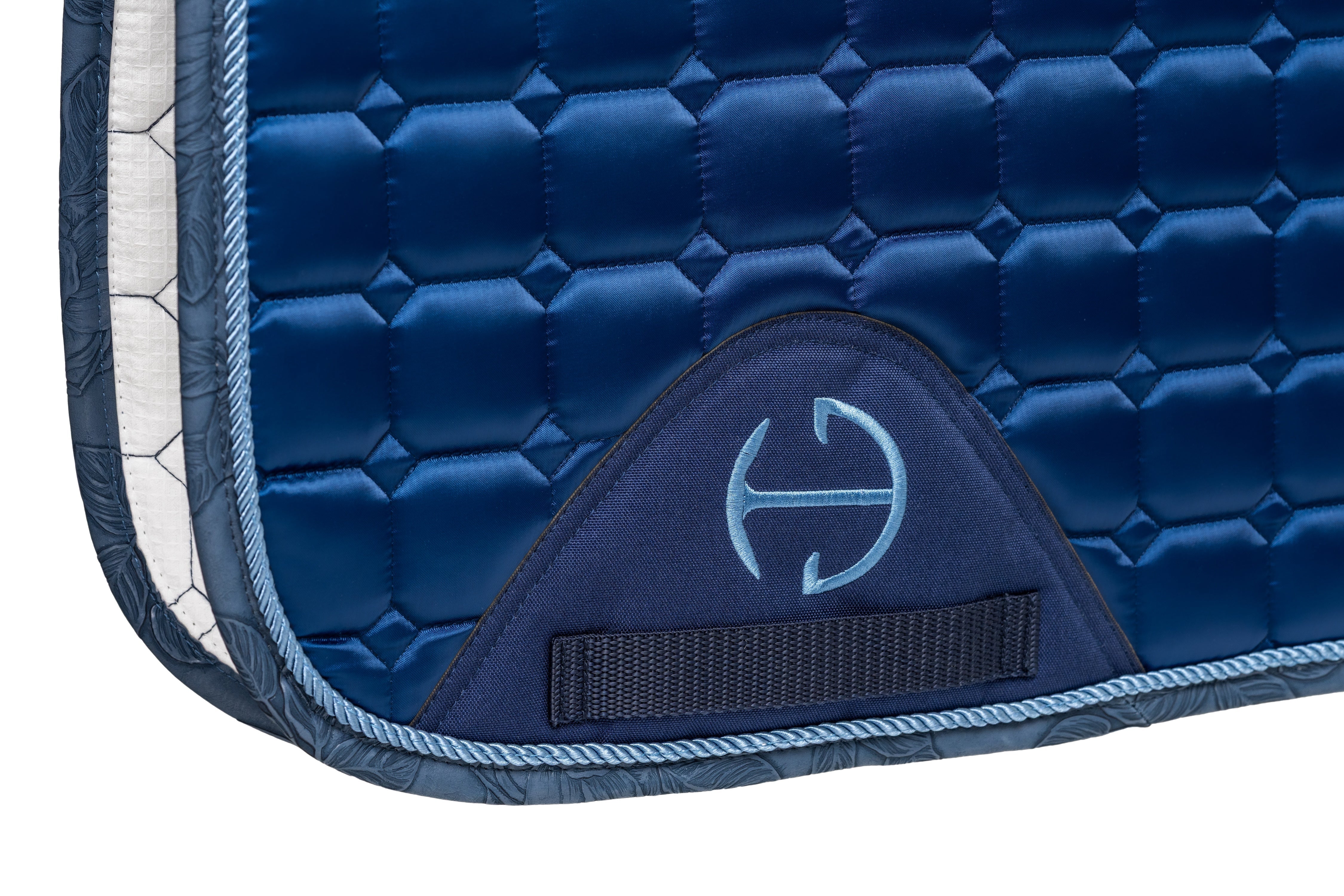 Halter Ego Satin Classic Dressage Saddle Pad (Cob) - Prussian Blue - Halter Ego® - Equiluxe Tack