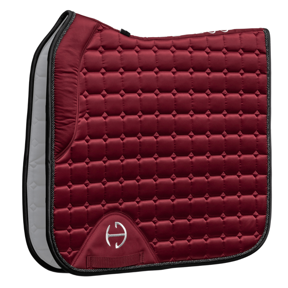 Halter Ego Satin Classic Dressage Saddle Pad - Crimson Rose - Halter Ego® - Equiluxe Tack