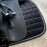 Halter Ego Satin Classic Dressage Saddle Pad - Ebony - Halter Ego® - Equiluxe Tack