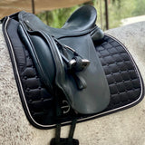 Halter Ego Satin Classic Dressage Saddle Pad - Ebony - Halter Ego® - Equiluxe Tack