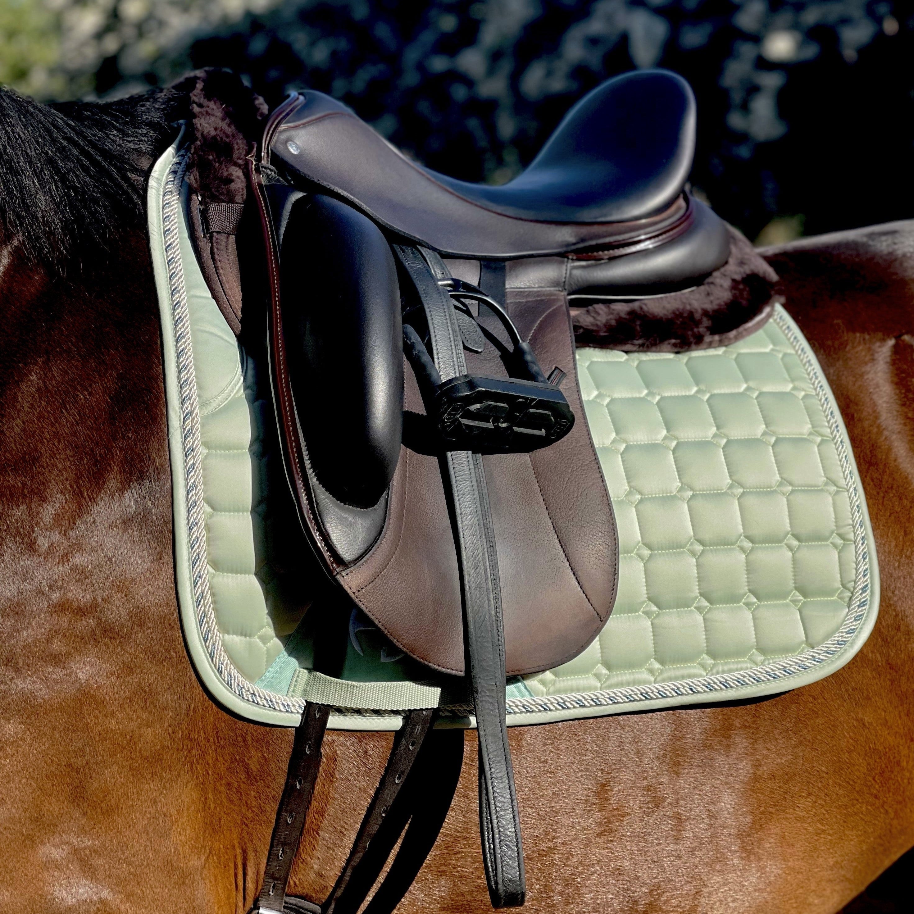 Halter Ego Satin Classic Dressage Saddle Pad - Mint Sorbet - Halter Ego® - Equiluxe Tack