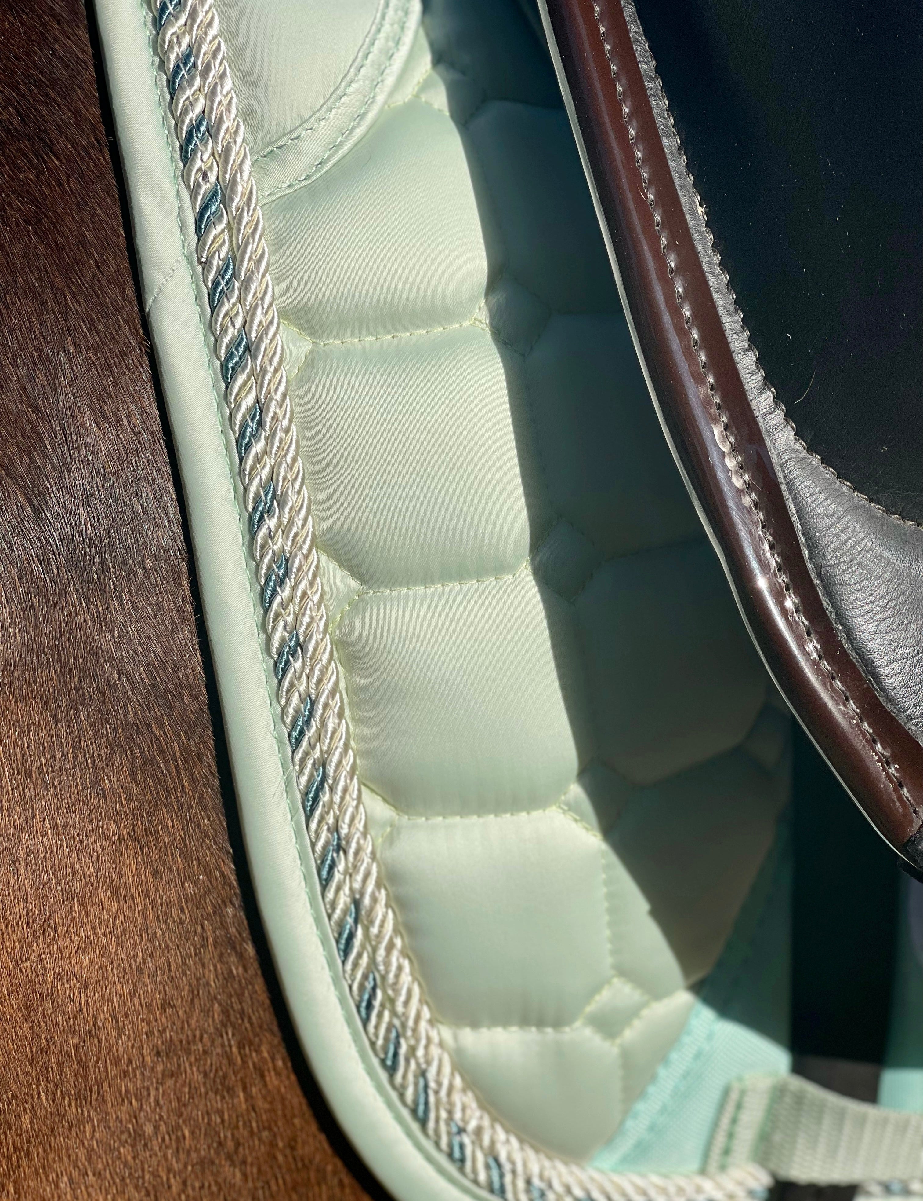 Halter Ego Satin Classic Dressage Saddle Pad - Mint Sorbet - Halter Ego® - Equiluxe Tack